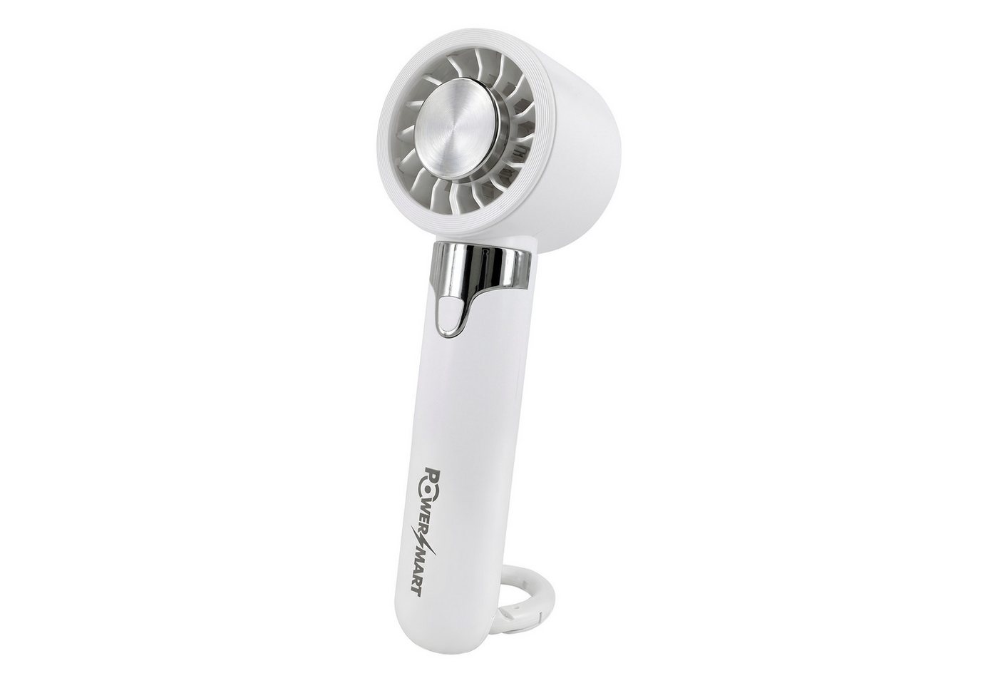 PowerSmart Handventilator mit Kühlfunktion, 5 Windstärken, Hand, Karabiner und Tischventilator, USB-C aufladbar, für Reisen, Strand, Büro und Outdoor Bild 3