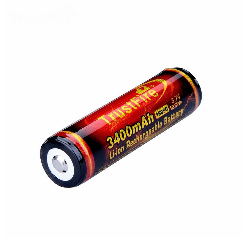 Trustfire Akku 3400 mAh, 18650 Li-Ion Akku 3400mAh Schutzschaltung - wiederaufladbare Batterie Bild 2
