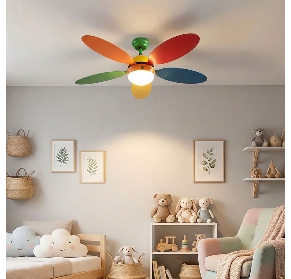 GLOBO LIGHTING Deckenventilator, Deckventilator mit LED-RGB Farbwechsler Kinderzimmer Fernbedienung