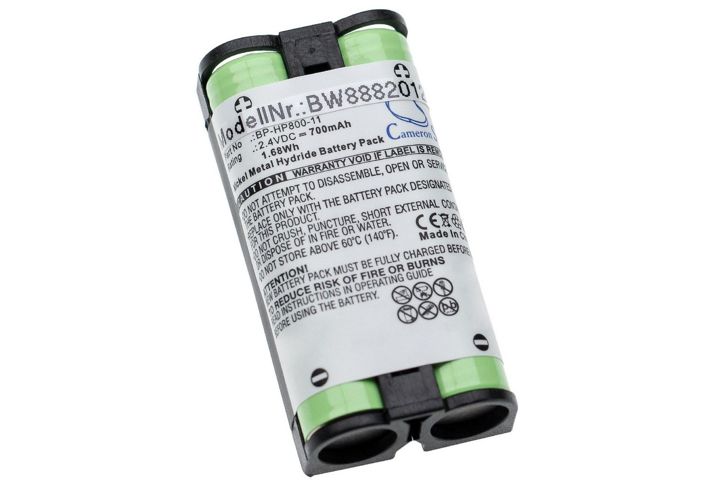Akku Ersatz für Baugleiche Originalteilebezeichnung Sony 9-885-218-43, BP-HP800-11 für Kopfhörer (700mAh, 2,4V, NiMH) 700 mAh Bild 5