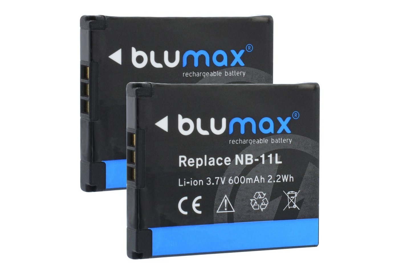 Blumax 2x NB-11L NB-11LH IXUS 170 175 180 185 600 mAh Kamera-Akku Bild 5
