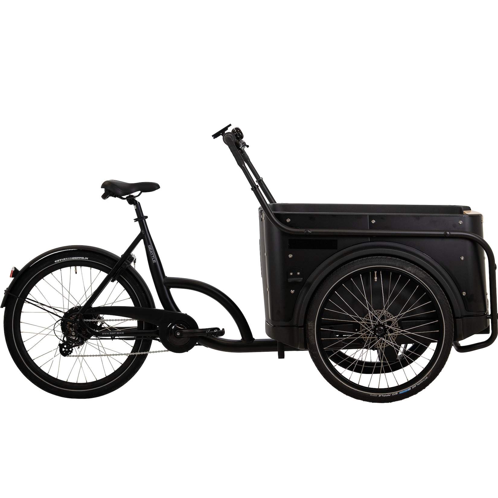 BBF Bikes E-Bike Lastenrad aCargorider 3.1 Royal, 7 Gang Shimano Tourney TX Schaltwerk, Kettenschaltung, Heckmotor, 504 Wh, Lastenrad 26/24 Zoll Elektro Lastenfahrrad bis 132 kg Zuladung Cargo
