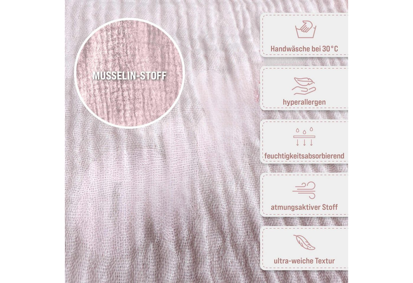 my STITCHERY Schnuffeltuch Musselin Schnuffeltuch fürs Baby mit Oeko-TEX® Standard 100, (1-tlg), Musselin-Stoff Bild 3