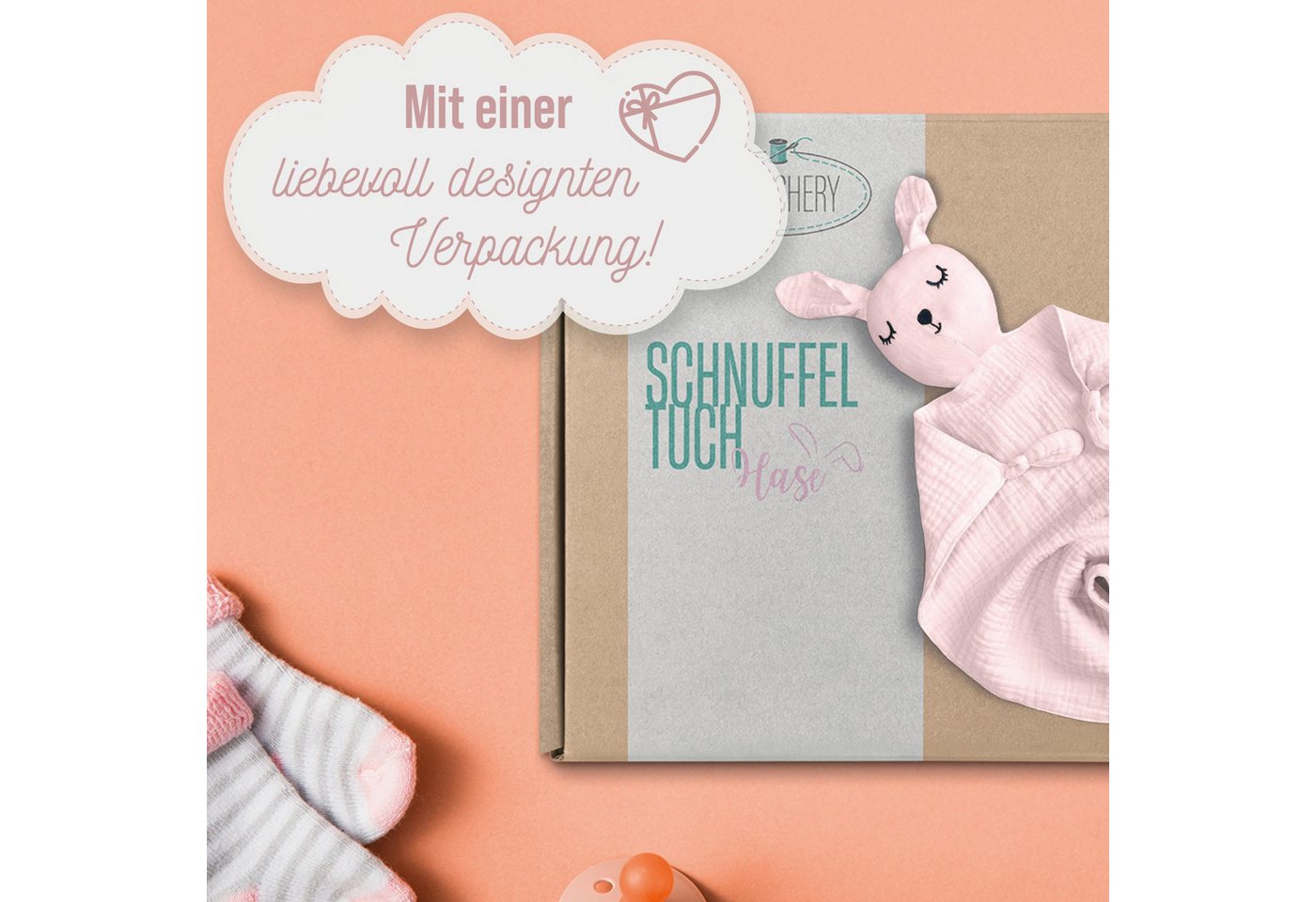 my STITCHERY Schnuffeltuch Musselin Schnuffeltuch fürs Baby mit Oeko-TEX® Standard 100, (1-tlg), Musselin-Stoff Bild 5