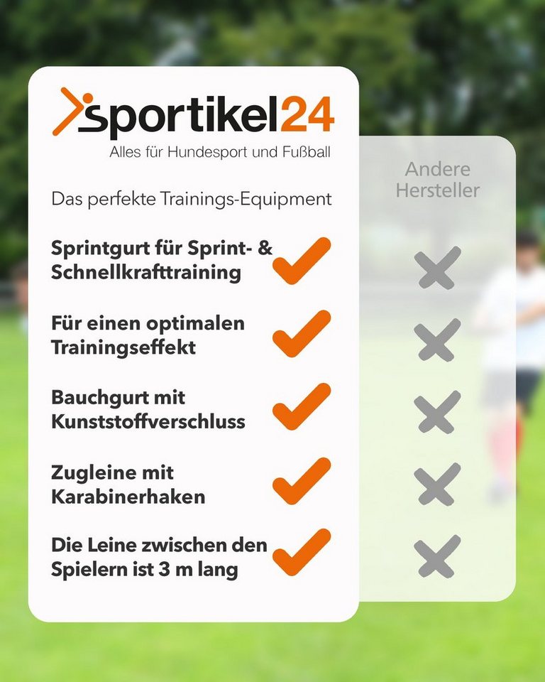 SPORTIKEL24 Spanngurt Sprintgurt für Fitness- und Schnellkrafttraining mit Bauchgurt Bild 4