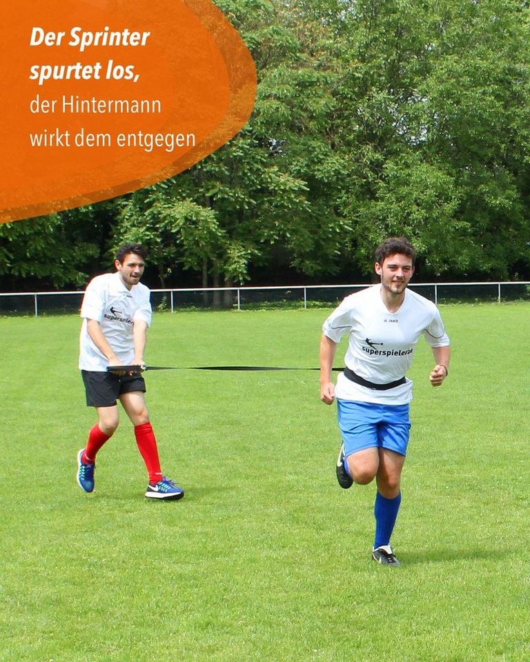 SPORTIKEL24 Spanngurt Sprintgurt für Fitness- und Schnellkrafttraining mit Bauchgurt Bild 5