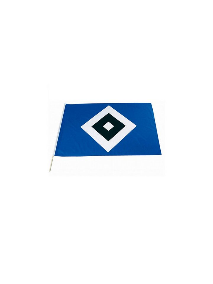 VertriebsArena GmbH Fahne HSV Fahne 'Raute' 80x120cm mit Stock