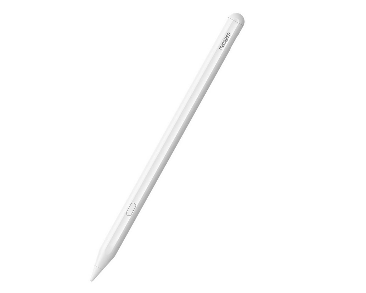 Metapen Eingabestift A12 (Eingabestift-Set, Eingabestift inkl. USB-C Kabel, 2 Ersatzspitzen, Anschlussabdeckung) Präziser iPad Stift mit Neigungs und Handballenerkennung