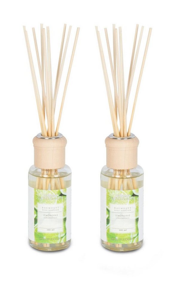 Levandeo® Luftbefeuchter, 2er Set Raumduft 100ml Lemongras Lufterfrischer Stäbchen