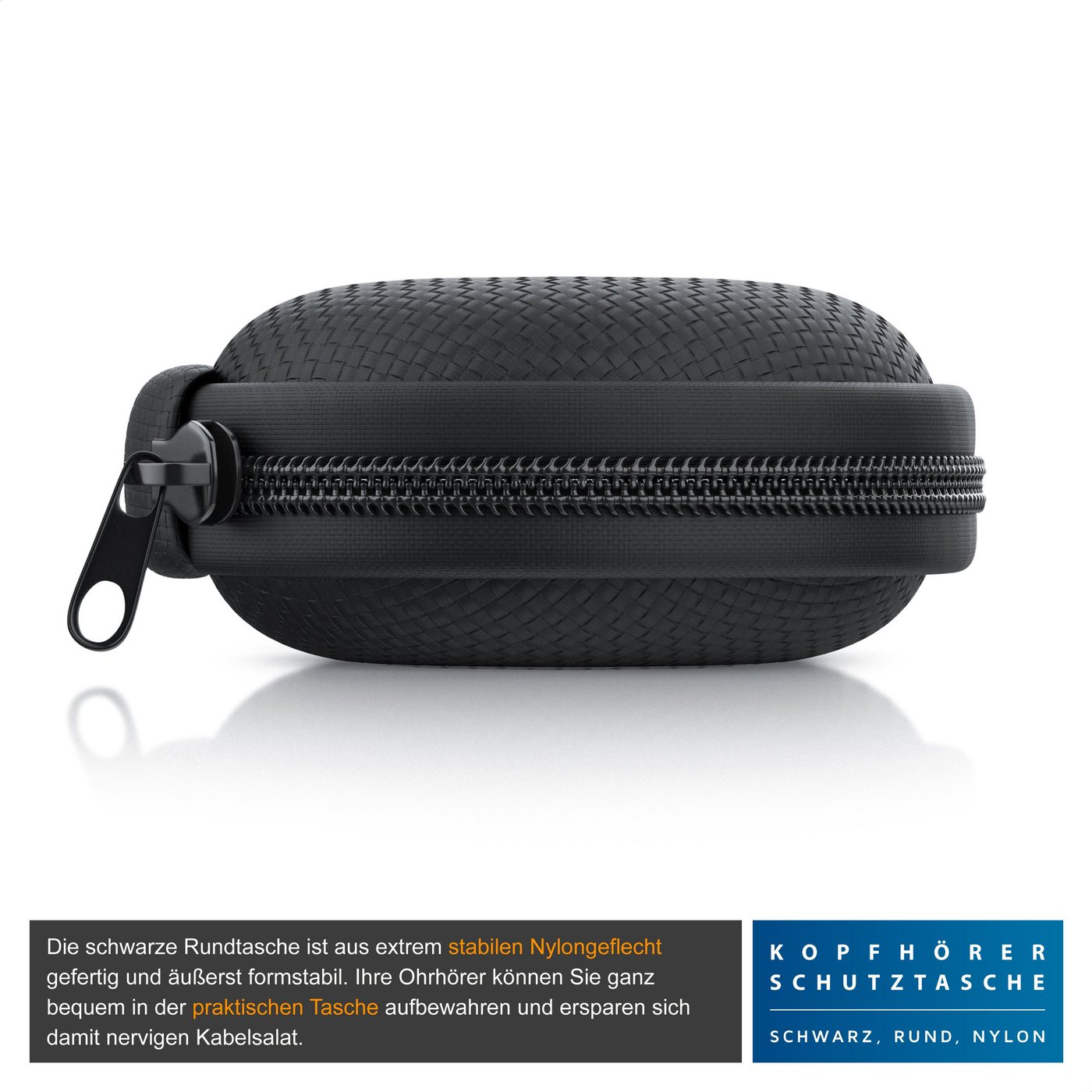 CSL Kopfhörer-Schutzhülle, Schutztasche, Tasche, Case, Kopfhörertasche, formstabile Nylontasche Bild 5