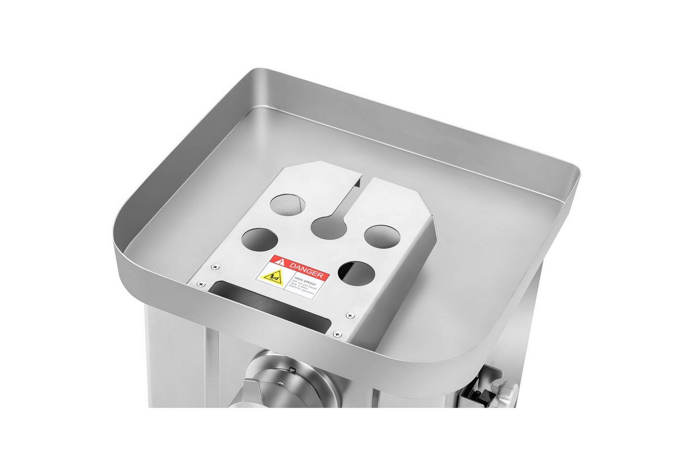 Royal Catering Fleischwolf 800 kg/h Elektrisch Gastro Profi Edelstahl Rücklauf Metallgetriebe, 1500 W, 400 V Bild 5