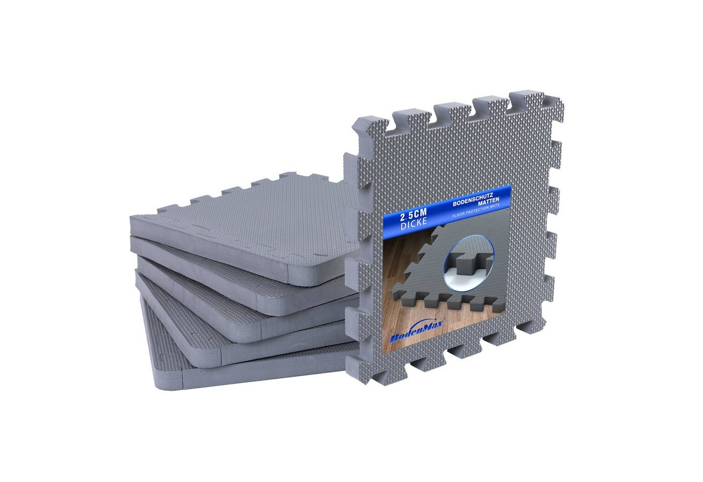 BodenMax Bodenturnmatte Bodenschutzmatte EVA 32x32cm - extra dick 2.5cm [+150% mehr Schutz] (36-St) Bild 2