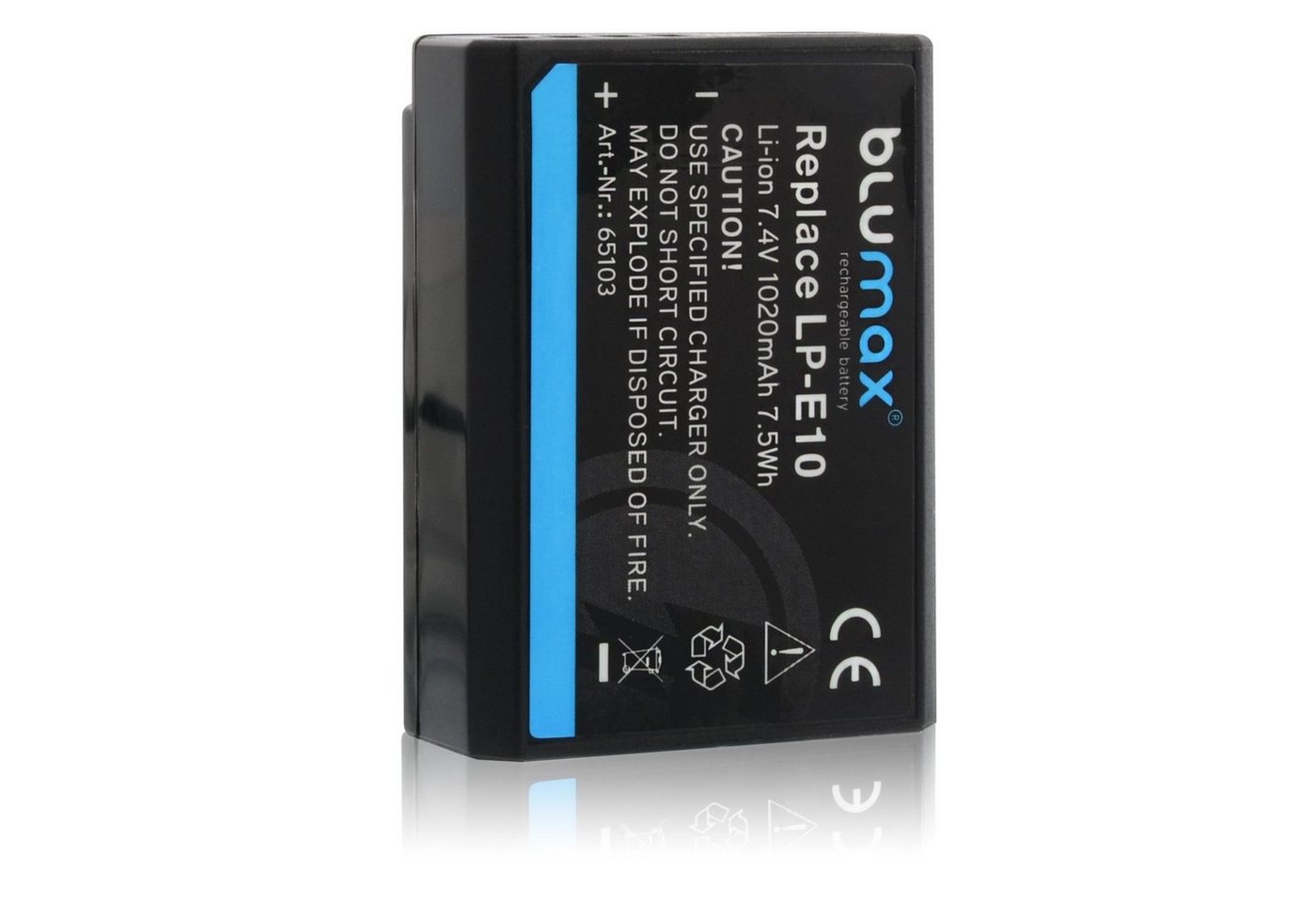 Blumax 2x LP-E10 EOS 1100D 1200D 1300D 2000D 1020 mAh Kamera-Akku