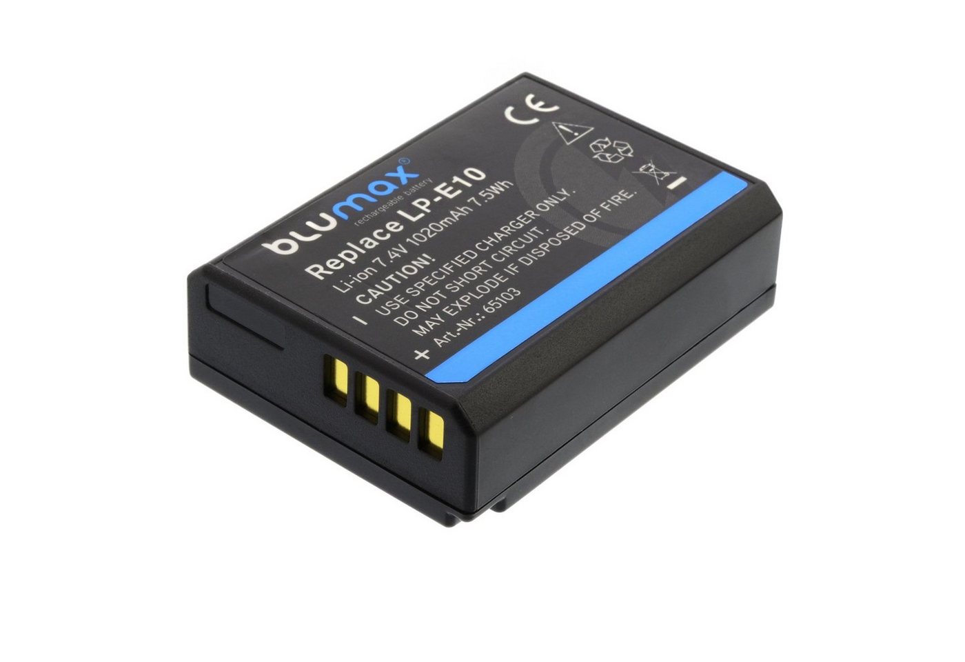 Blumax 2x LP-E10 EOS 1100D 1200D 1300D 2000D 1020 mAh Kamera-Akku Bild 2