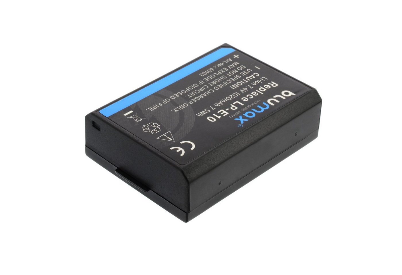 Blumax 2x LP-E10 EOS 1100D 1200D 1300D 2000D 1020 mAh Kamera-Akku Bild 5