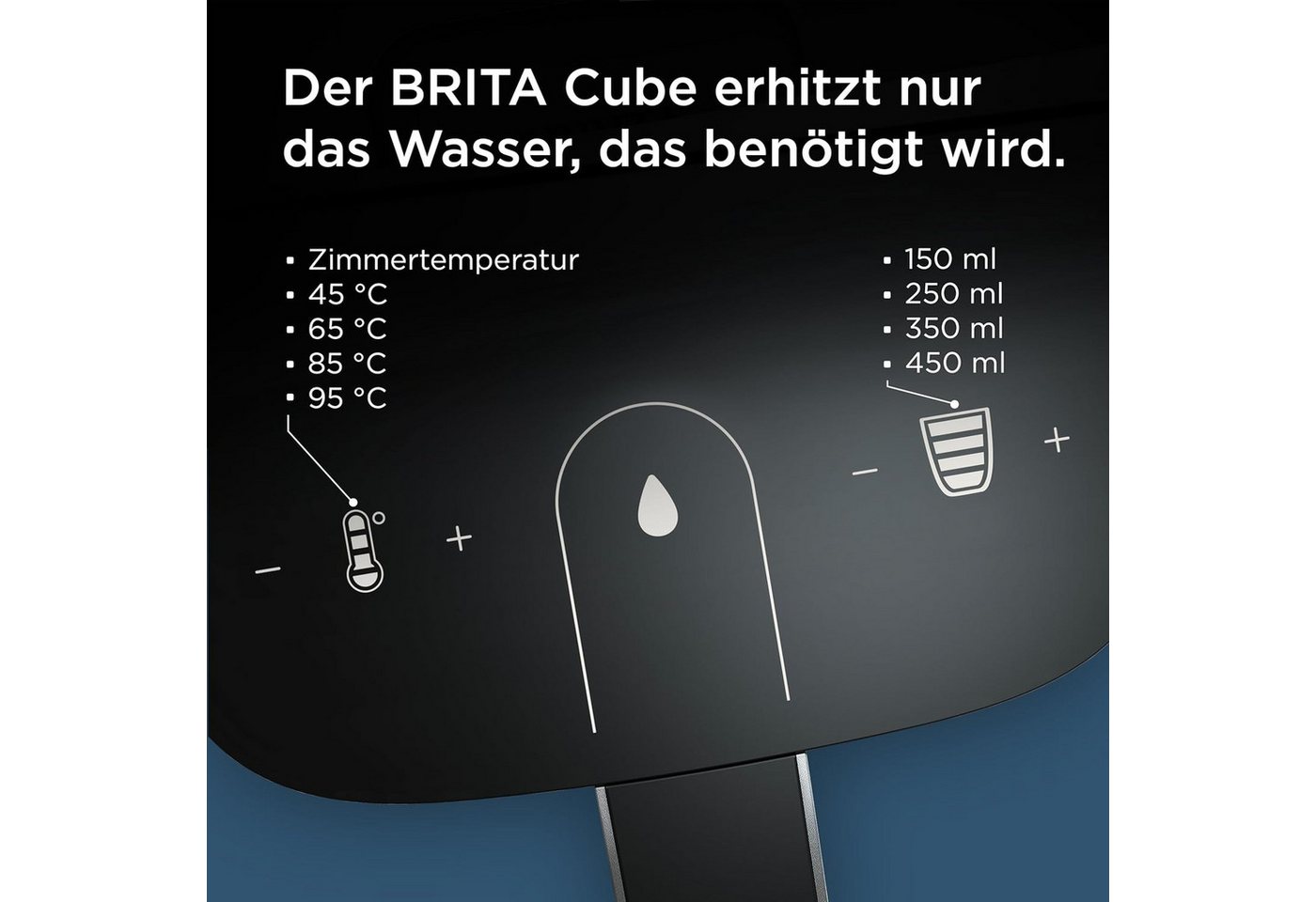 BRITA Heißwasserspender Cube inkl. Brita Wasserfilter, 4 l, 2150 W, MAXTRA PRO Filtartion, UV-C-Technologie, Temperatureinstellung Bild 4