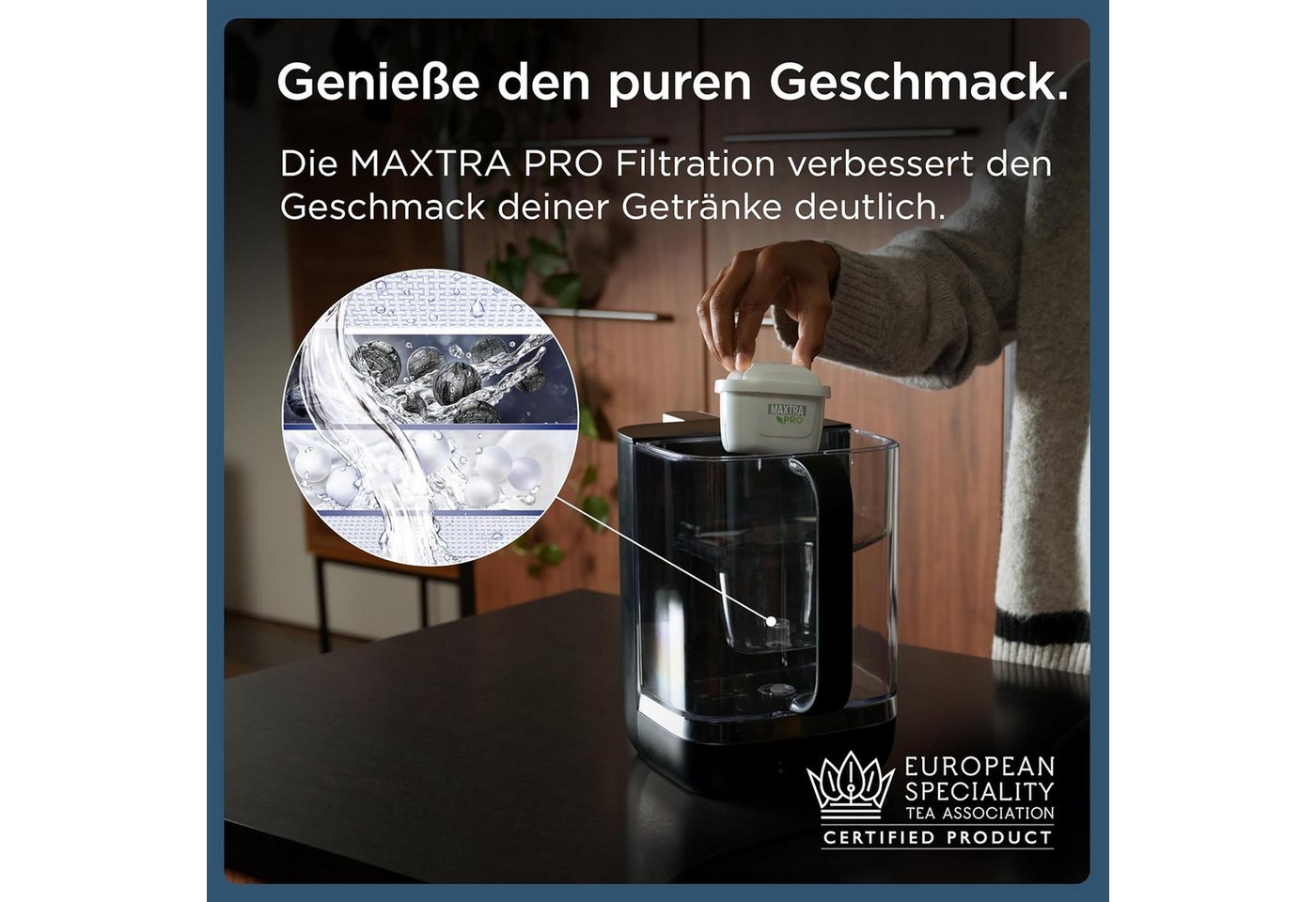 BRITA Heißwasserspender Cube inkl. Brita Wasserfilter, 4 l, 2150 W, MAXTRA PRO Filtartion, UV-C-Technologie, Temperatureinstellung Bild 5