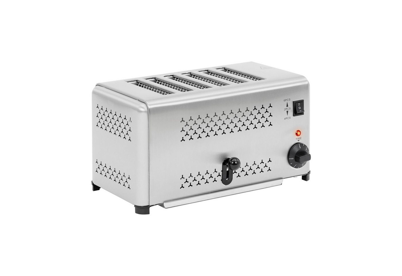 Royal Catering Toaster Gastronomie-Toaster 6 Scheiben 2500 W Timer Krümelschublade Edelstahl, 2500 W Bild 3
