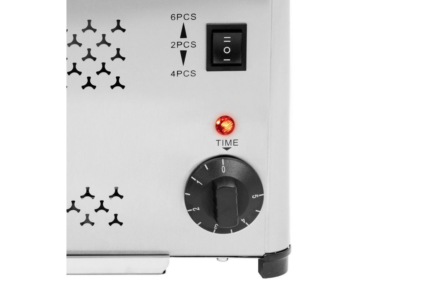 Royal Catering Toaster Gastronomie-Toaster 6 Scheiben 2500 W Timer Krümelschublade Edelstahl, 2500 W Bild 5