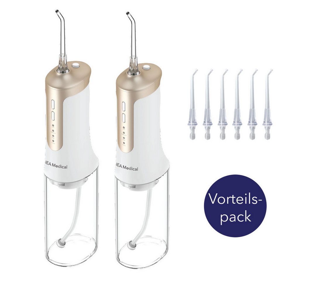 IEA Medical Munddusche FC5200, kabelloser Zahnzwischenraumreiniger, Aufsätze: 6 St., USB-C, 3 Modi, 240 ml Tank, kompakt für Zuhause & unterwegs