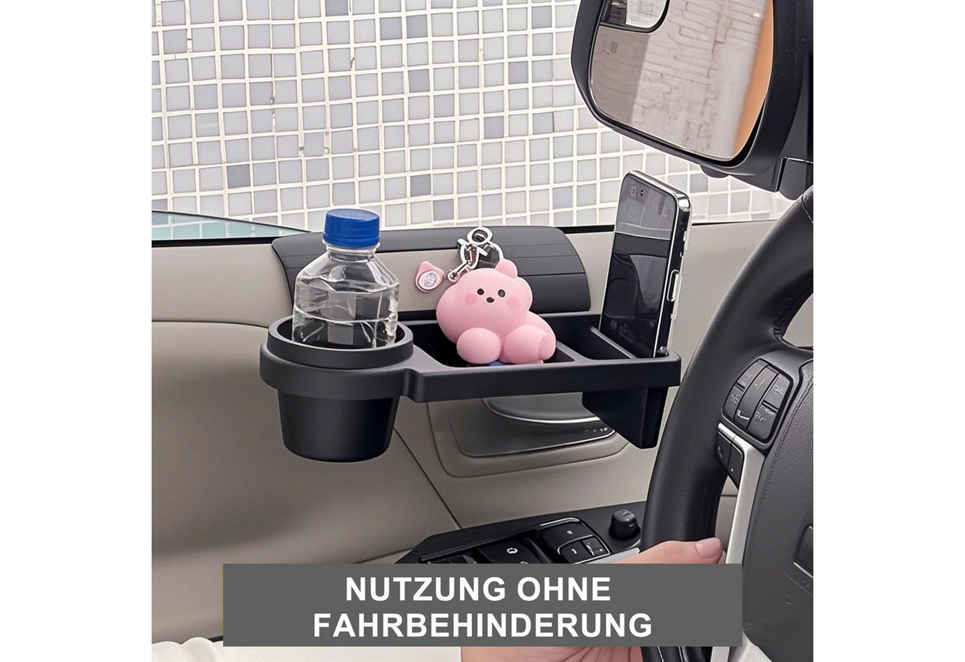 SURFOU Becherhalter Getränkehalter Auto Organizer Multifunktionale Aufbewahrungsbox, (Becherhalter Kaffeehalter Flaschenhalter Pommes Burger Cola Halter), Für Auto PKW LKW Bild 3