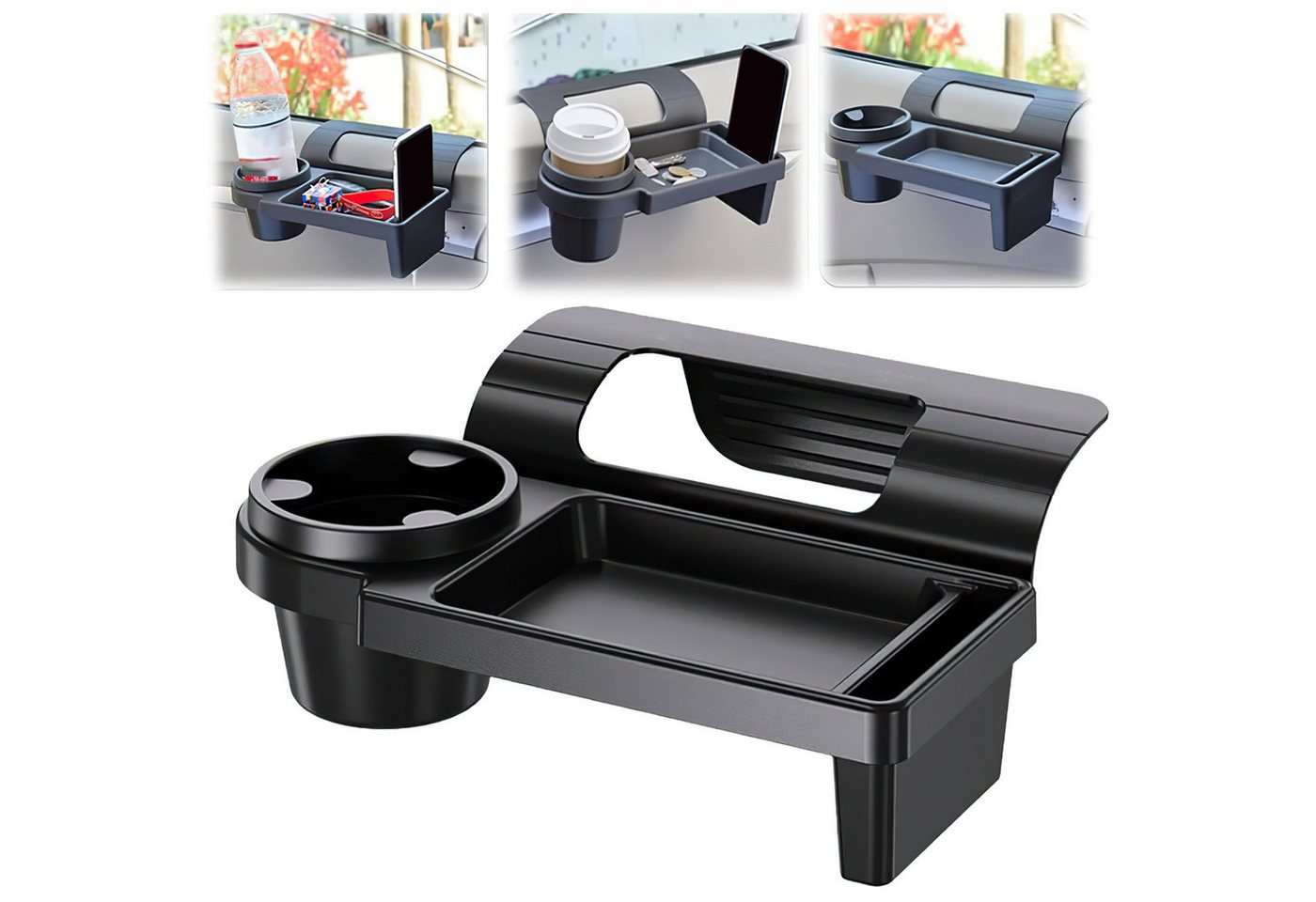 SURFOU Becherhalter Getränkehalter Auto Organizer Multifunktionale Aufbewahrungsbox, (Becherhalter Kaffeehalter Flaschenhalter Pommes Burger Cola Halter), Für Auto PKW LKW Bild 5