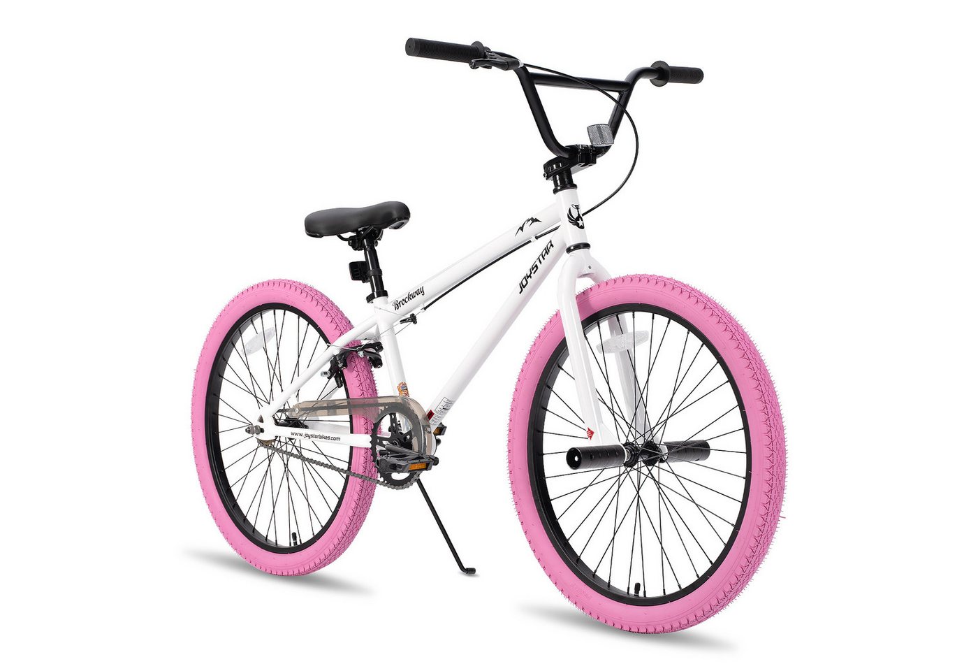 JOYSTAR Kinderfahrrad 20 Zoll BMX Fahrrad für Jungen Mädchen im Alter von 7-12 Jahren, Freestyle, Doppelbremsen, 2 pegs, Kettenschutz, Singlespeed