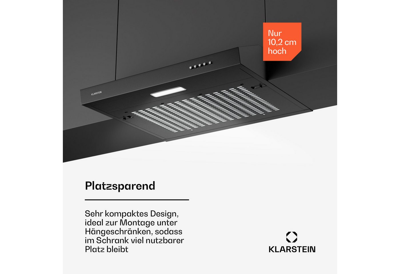 Klarstein Deckenhaube SlimVent SlimVent, Dunstabzugshaube Unterbauhaube Umluft Abluft LED Bild 3