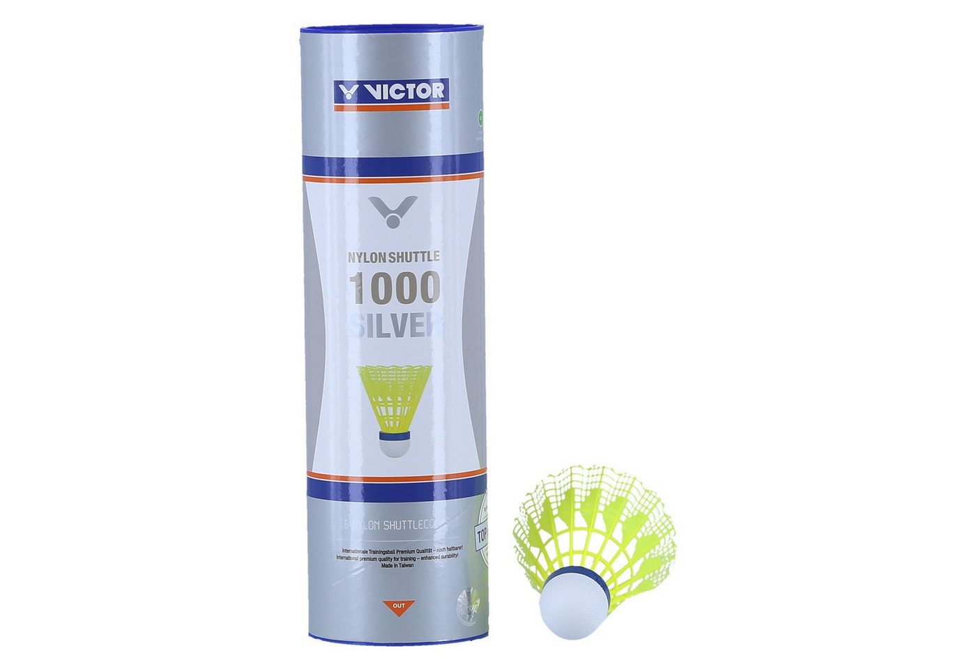 VICTOR Badmintonball Shuttle 1000 Nylon gelb Dose 6er, Geschwindigkeit: mittel Bild 3