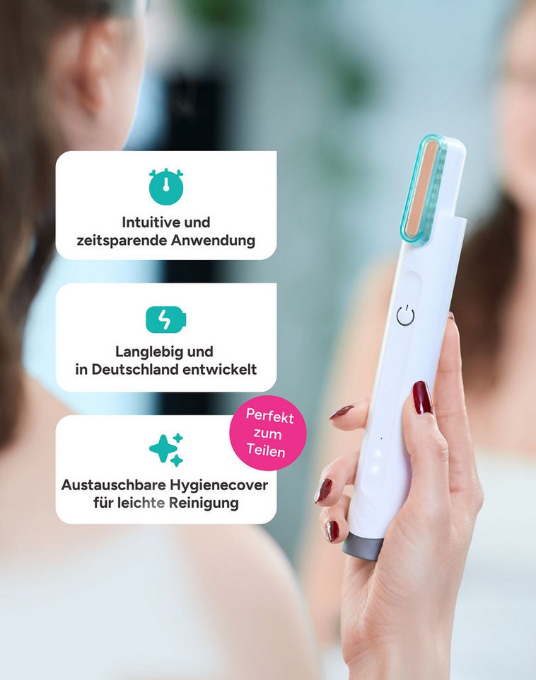 Glim Skin Kosmetikbehandlungsgerät Professionelles Kaltplasma-Kosmetikgerät GLIM90, Elektrische Gesichtsbürste, Gesichtspflege Gerät, Gesicht reinigen Bild 4