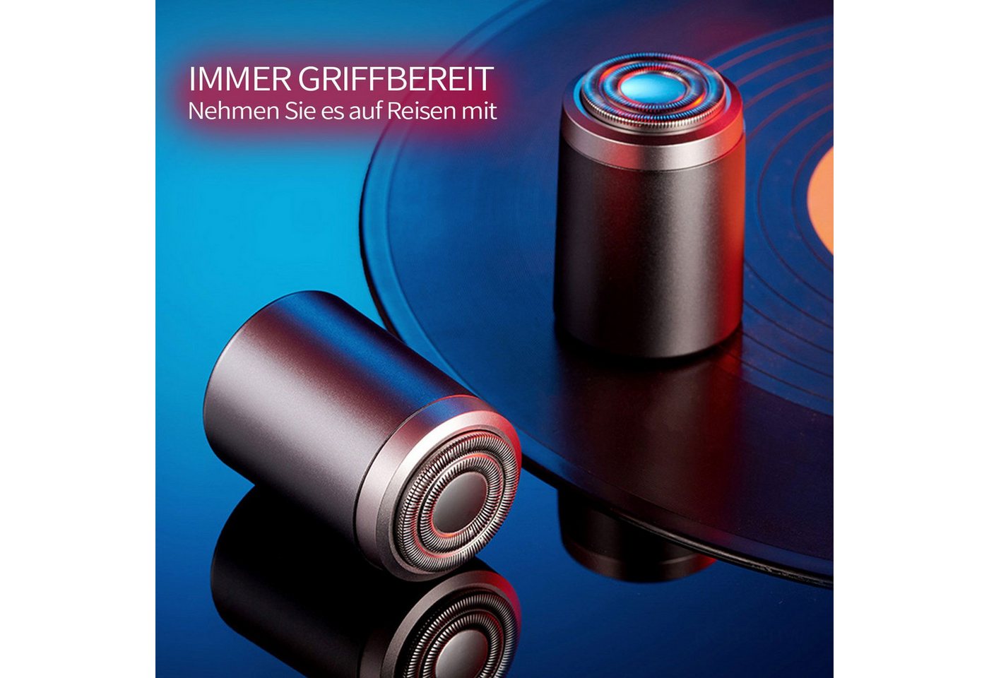 Tenlamp Elektrorasierer Elektrorasierer Herren wasserdicht, tragbar & kompakt, 5-Stufen-Reinigungs-und Ladestation, Aufsätze: 1, eingebaute, Multifunktionaler Elektrorasierer für Reisen & Geschäftsreise, Mini Rasierer mit Reinigungsbürste für Gesicht & Bart Bild 2