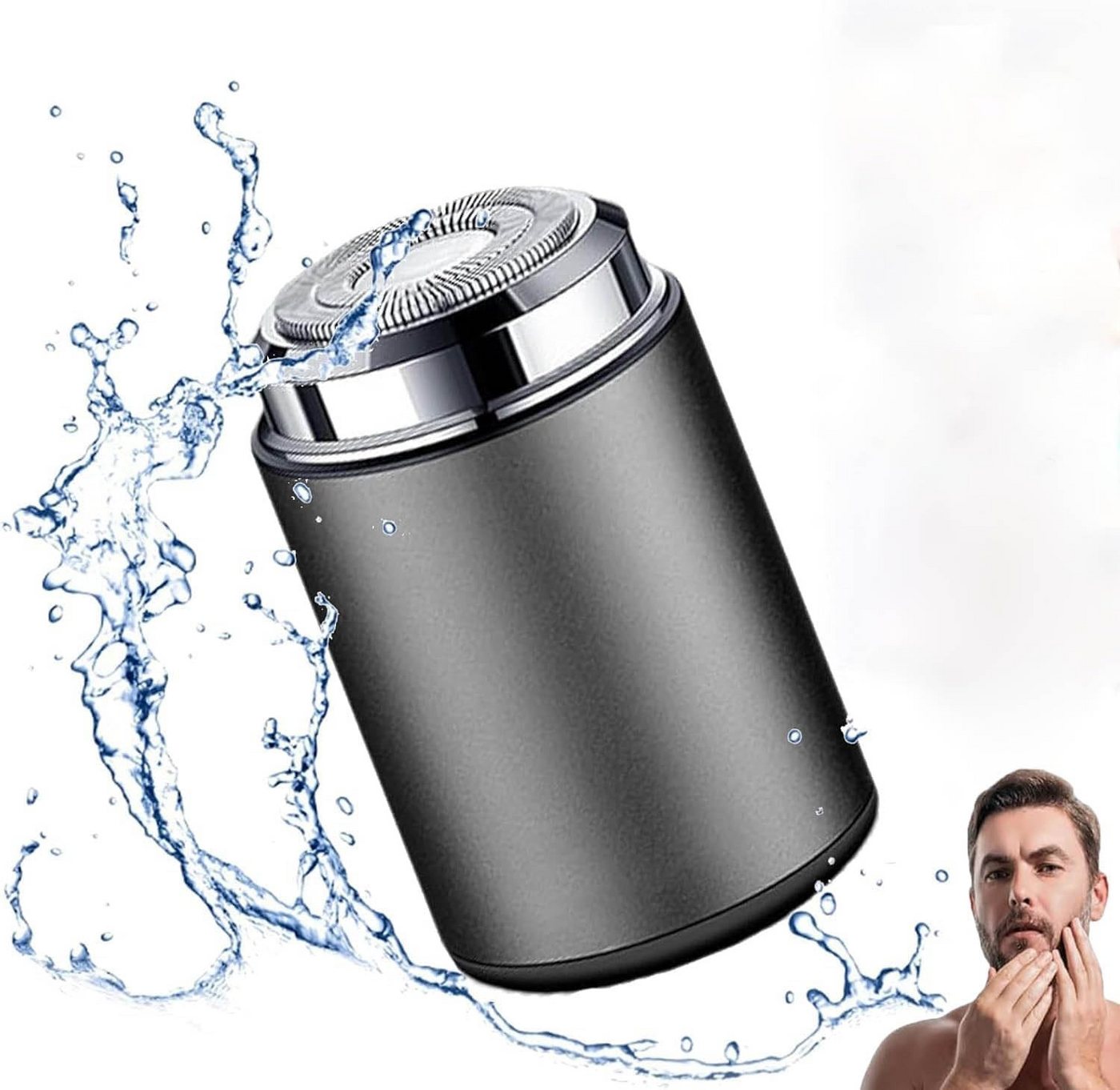 Tenlamp Elektrorasierer Elektrorasierer Herren wasserdicht, tragbar & kompakt, 5-Stufen-Reinigungs-und Ladestation, Aufsätze: 1, eingebaute, Multifunktionaler Elektrorasierer für Reisen & Geschäftsreise, Mini Rasierer mit Reinigungsbürste für Gesicht & Bart Bild 4