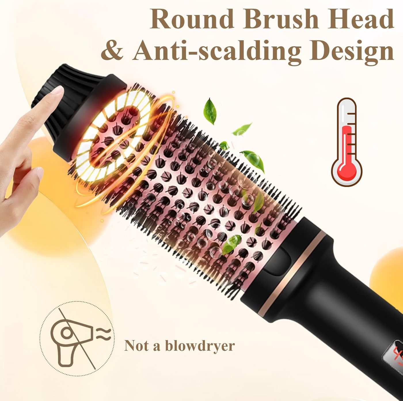 FELIXLEO Haartrockner 3in1 Thermal Brush 38mm Haartrockner Volumiser Ionen 5 Stufen Bild 2