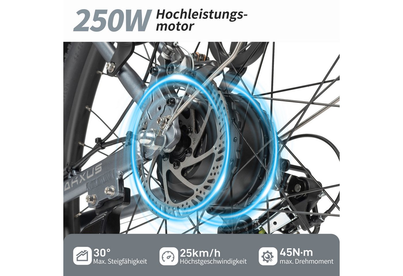 Vankel E-Bike Trekkingrad 27,5 Zoll Trekkingrad für Damen und Herren, 7 Gang, 450Wh max.70Km, 7 Gang Schimano Schaltwerk, Kettenschaltung, Heckmotor, 450 Wh, City Pedelec mit digitalem Display, leicht und aufladbar