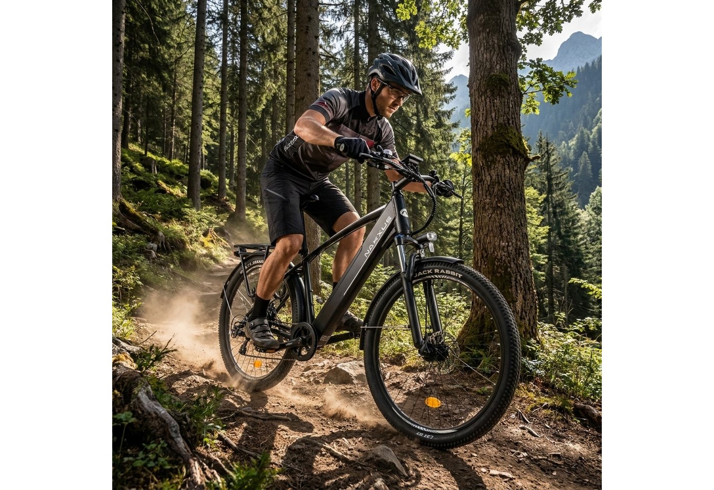 Vankel E-Bike Trekkingrad 27,5 Zoll Trekkingrad für Damen und Herren, 7 Gang, 450Wh max.70Km, 7 Gang Schimano Schaltwerk, Kettenschaltung, Heckmotor, 450 Wh, City Pedelec mit digitalem Display, leicht und aufladbar Bild 5