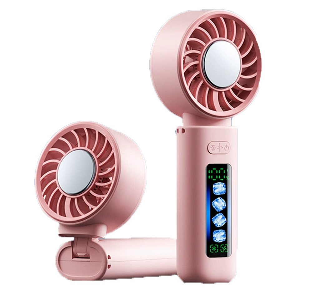 Mrilary Handventilator 3-in-1 Turbinen Ventilator mit Kühlplatte, 4 Stufen, LED Display, mit 4 Stufen, USB-C, LED Display für Büro, Strand, Reise und Outdoor Bild 3