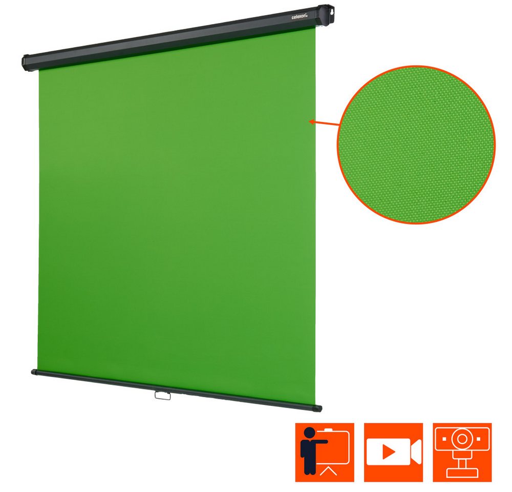 Celexon Chroma Key Green Screen Rolloleinwand Bild 4