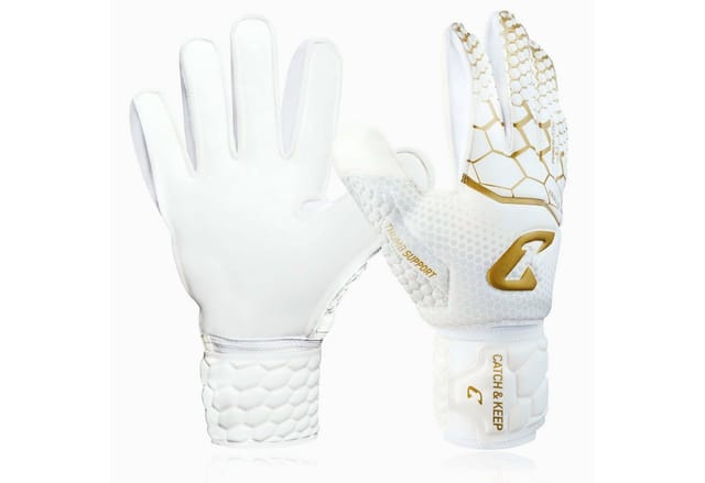 Catch & Keep Torwarthandschuhe Torwarthandschuhe kinder mit Fingrschutz&Grip für starken Halt Pro 3.0 (1-St)