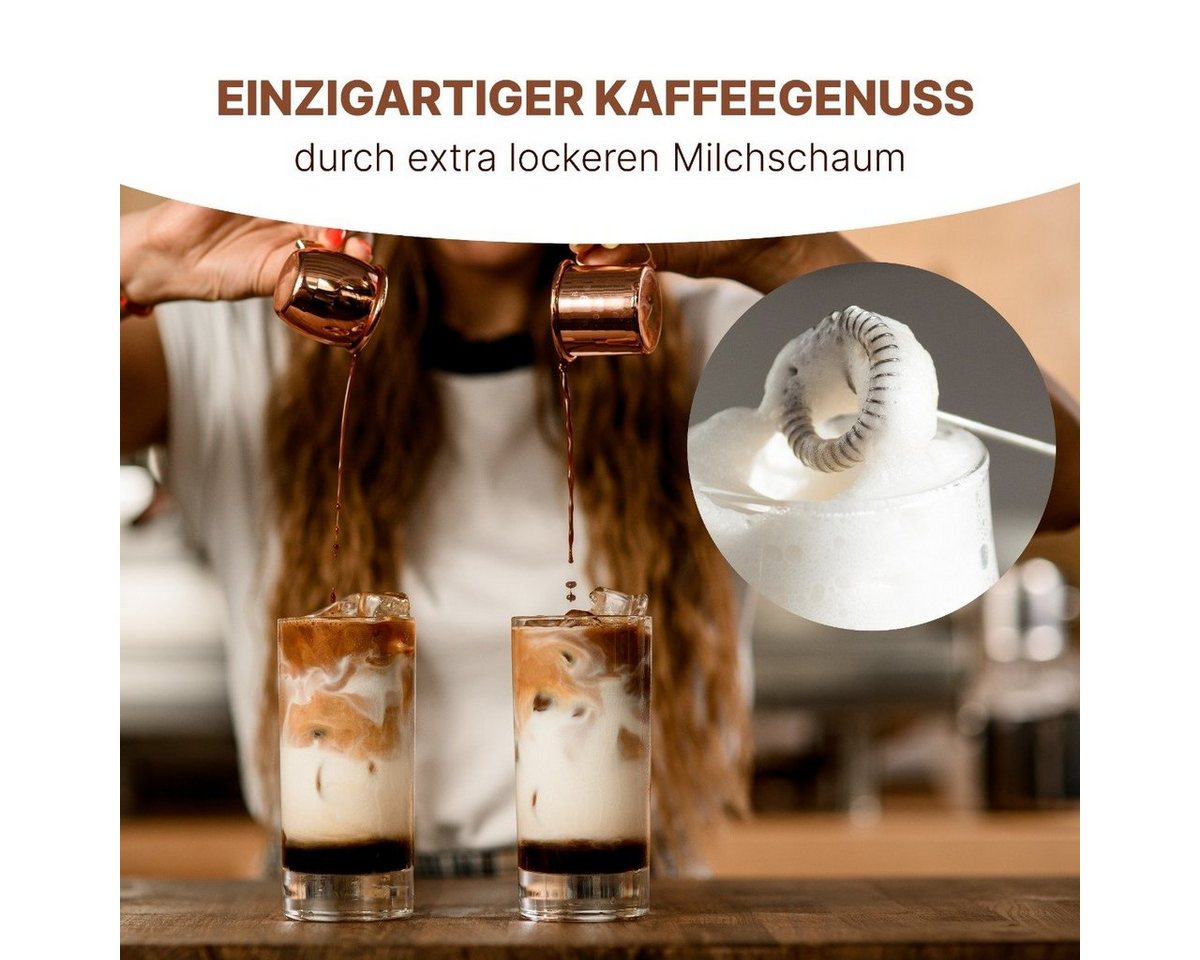 ProfiCook Milchaufschäumer PC-MS 1273, Milchaufschäumer mit Edelstahlständer