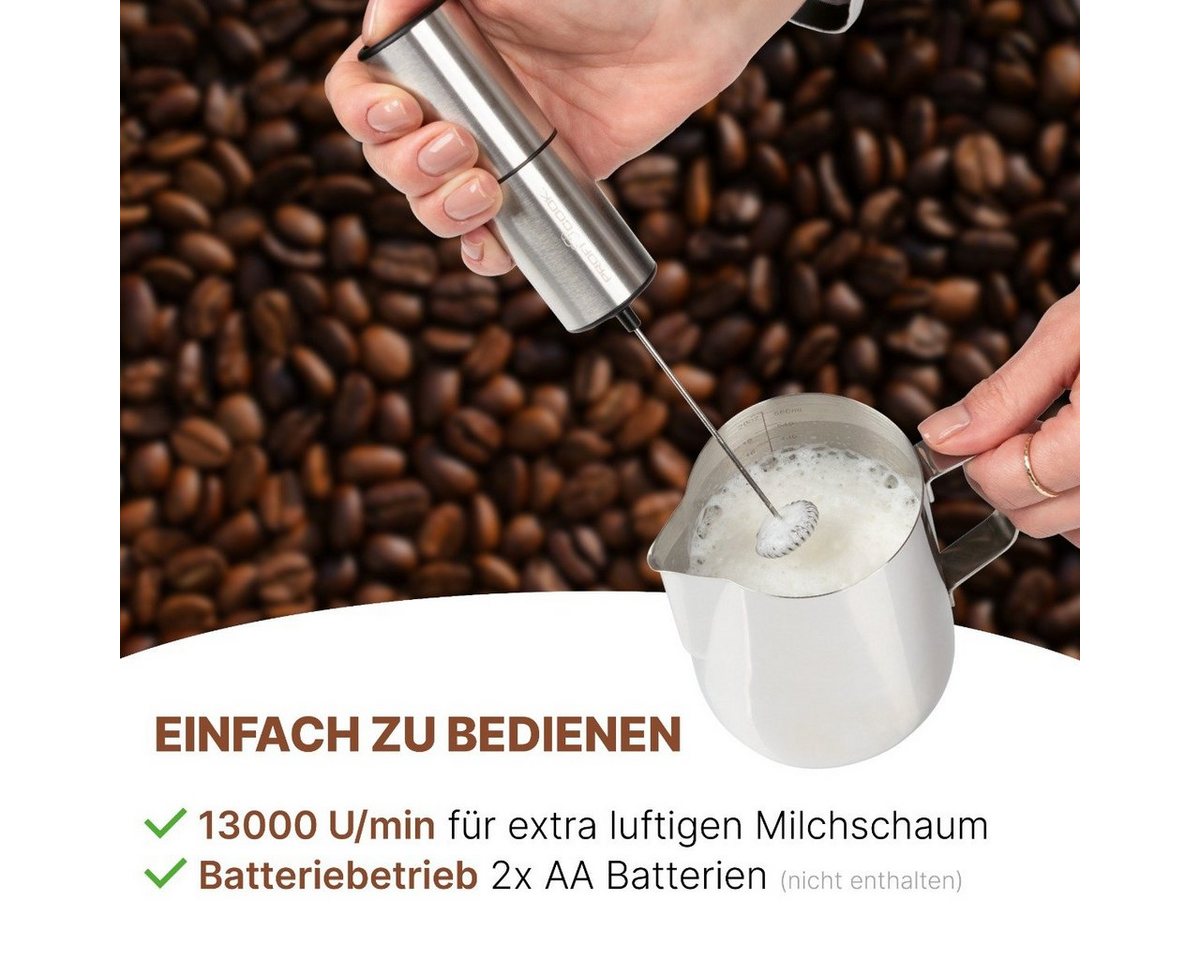 ProfiCook Milchaufschäumer PC-MS 1273, Milchaufschäumer mit Edelstahlständer Bild 4