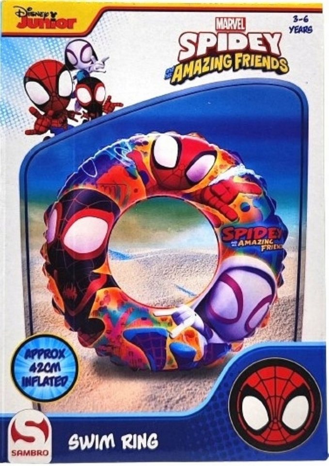 Festivalartikel Schwimmring Marvel Spidey Schwimmring 42 cm für Kinder 3-6 Jahre