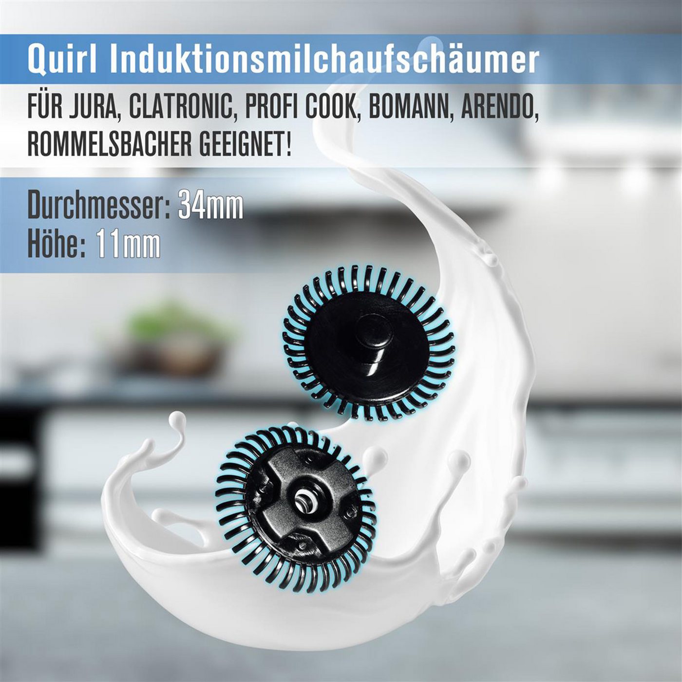 Piebert Quirl Quirl Einsatz 29371 für diverse Milchaufschäumer (siehe Beschreibung) Bild 4