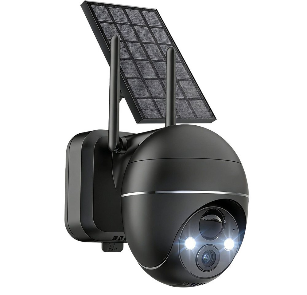 Topcony Überwachungskamera 5MP FHD Überwachungskamera Aussen Akku Kabellose WLAN (Aussen, Außenbereich, außen, Alexa-kompatibel Außenkamera mit Solarpanel Wasserdichte, 1-tlg., WLAN Kamera PIR Bewegungserkennung FHD Nachtsicht, Licht-und Tonalarm 2-Wege-Audio 4DBi WLAN-Antenne) Bild 4