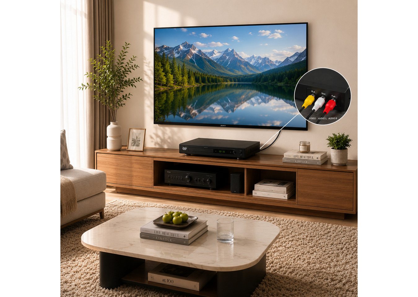 Bolwins P38 150cm Cinch Audio Video AV Kabel Composite Video TV Camcorder DVD Audio- & Video-Kabel, 3RCA Stecker, 3RCA Stecker (150 cm), Plug & Play, für Camcorder, DVD-Player & Fernseher