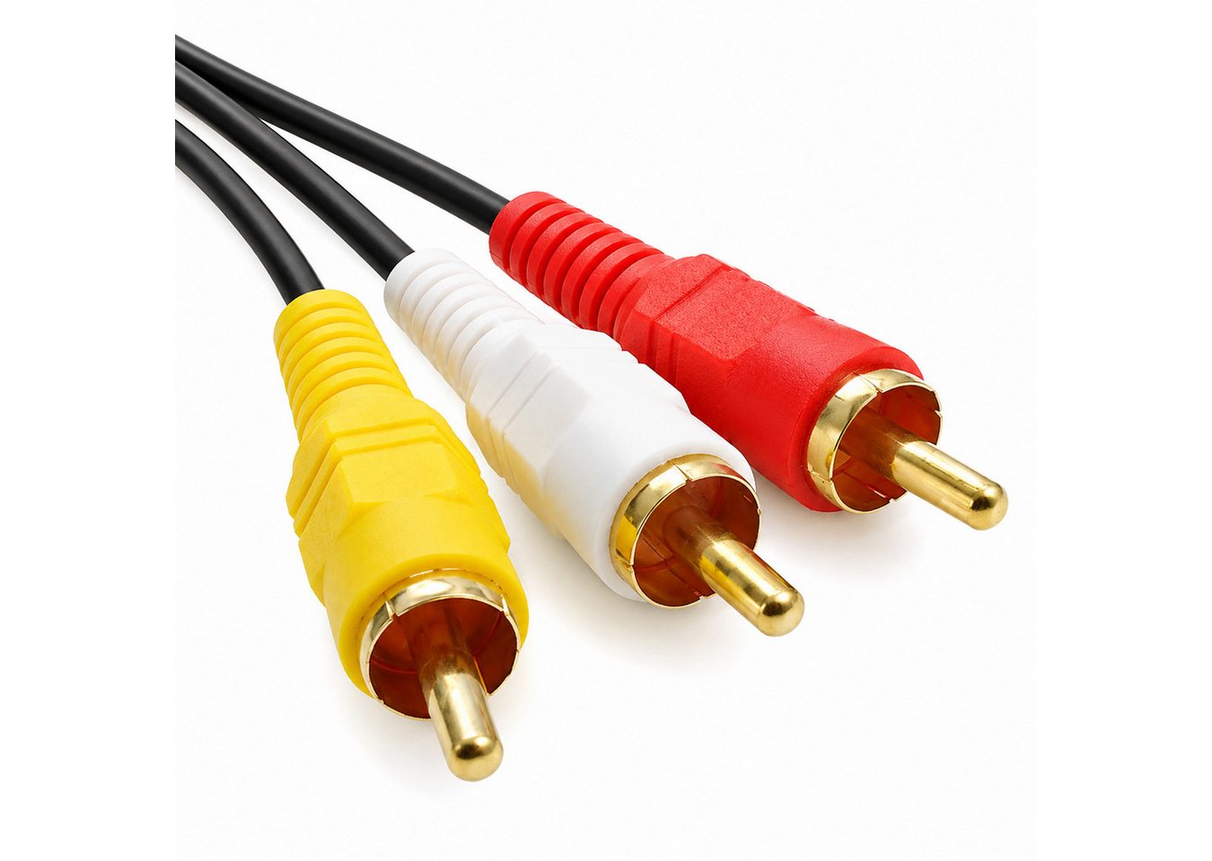 Bolwins P38 150cm Cinch Audio Video AV Kabel Composite Video TV Camcorder DVD Audio- & Video-Kabel, 3RCA Stecker, 3RCA Stecker (150 cm), Plug & Play, für Camcorder, DVD-Player & Fernseher Bild 2