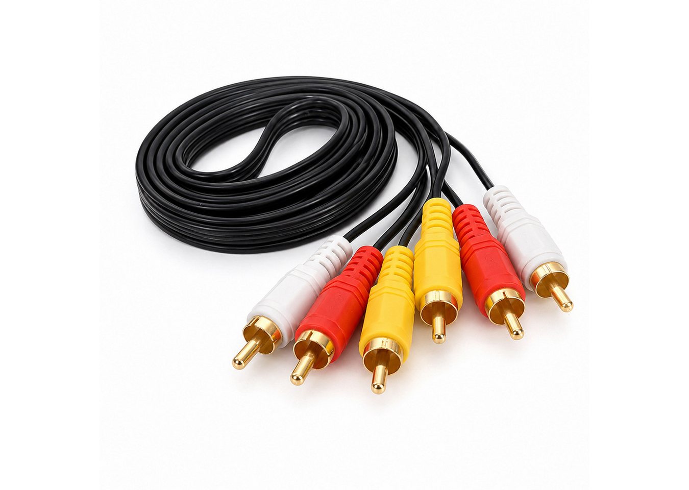 Bolwins P38 150cm Cinch Audio Video AV Kabel Composite Video TV Camcorder DVD Audio- & Video-Kabel, 3RCA Stecker, 3RCA Stecker (150 cm), Plug & Play, für Camcorder, DVD-Player & Fernseher Bild 5