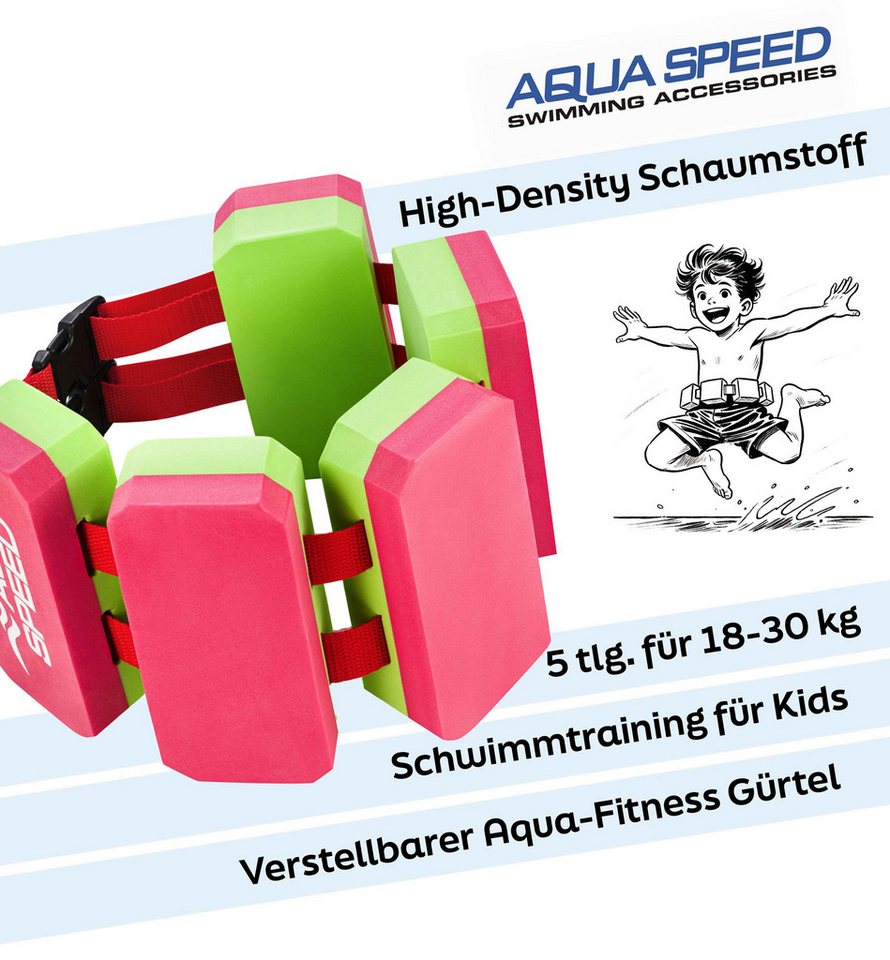 Aqua Speed Schwimmgürtel Kinder Schwimmhilfe mit EVA-Schaum Sicher & bequem 18–30 kg, Komfortable Schwimmhilfe mit anpassbarem Gurt für sicheres Training Bild 5