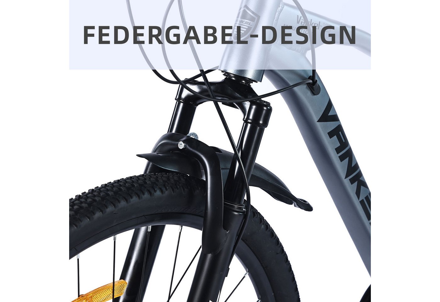 Vankel Mountainbike MTB 29 Zoll Fahrrad für Damen und Herren, Shimano 21 Gang, 21 Gang Shimano Shimano Tourney RD-TZ500 Schaltwerk, Kettenschaltung, Hardteil Fahrrad mit Doppel-Scheibenbremsen, für Damen Herren
