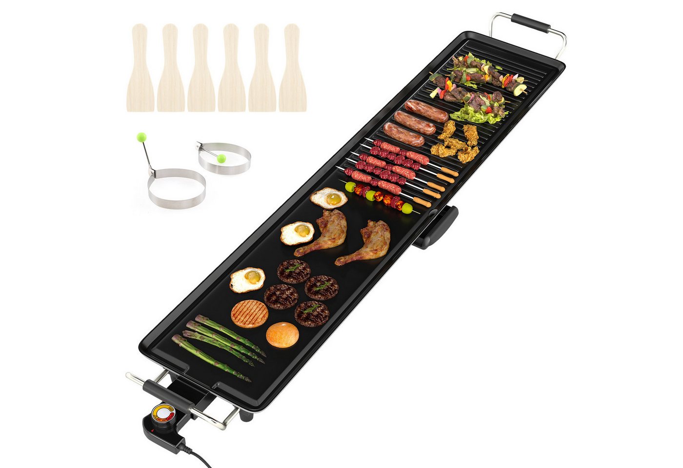 COSTWAY Warmhalteplatte, 1800W Elektrogrill mit Einstellbarer Temperatur, 90cm Bild 3