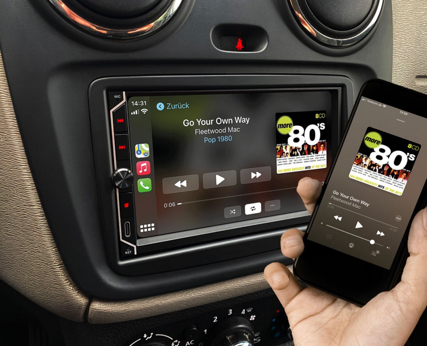 ESX VISION VMX700DAB Universal 2-DIN Media Moniceiver 17,8cm 7" Touchsreen Autoradio (Freisprecheinrichtung) Bild 2